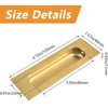 MOROBOR 2pcs Square Brushed Gold Flush Pulls Recessed Finger Pulls,