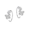 Couple Butterfly Half Hoop Earrings for Women 925 Sterling Silver