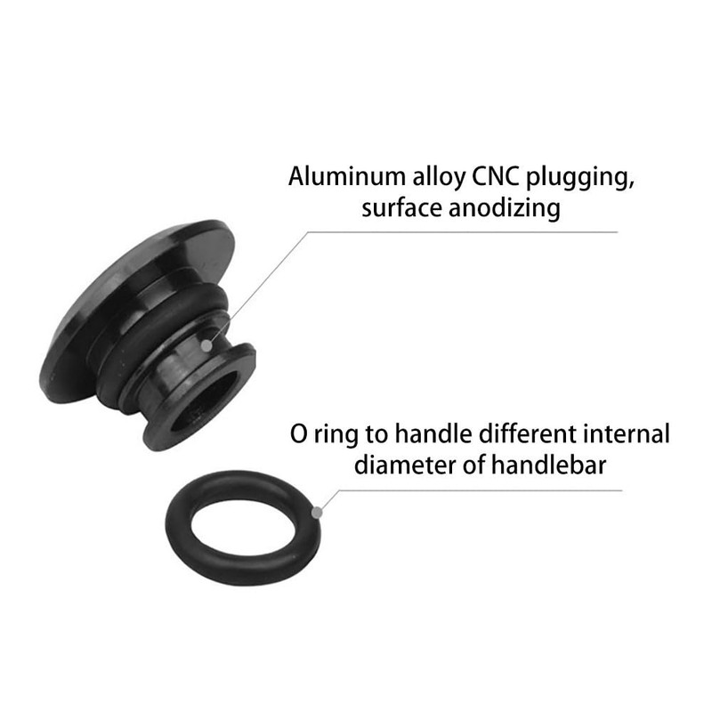Bicycle Handlebar End Plugs, Pack of 2 Handlebar End Plugs