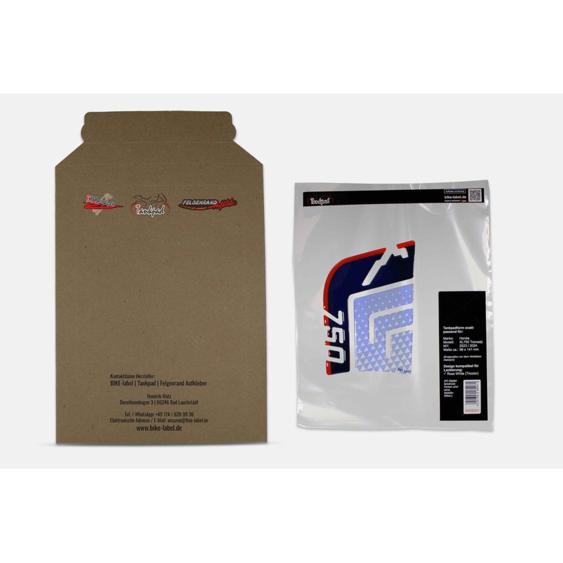 Tankpad Motorcycle Compatible with Honda 750 Transalp White X509201VA
