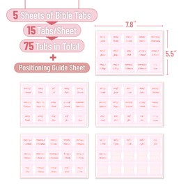 Mr. Pen- Bible Tabs, 75 pcs, Soft Pink, Bronze Foil Lettering, Laminated Bible Tabs for Women and Men