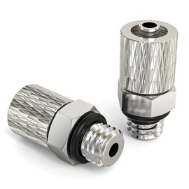 TAILONZ PNEUMATIC 4MM Tube OD x M4 Thread Straight Miniature Quick Release Couplings Locking Pneumatic Fittings PC4-M4 (Pack of 10)