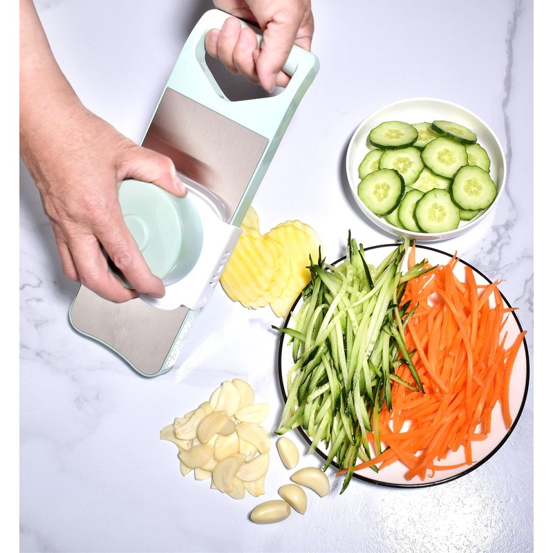 NACOLUS Multi-Purpose Mandoline Slicer for Kitchen with Slide-On Hand Guard