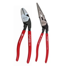 KNIPEX Tools 9K 00 80 97 US 2 Pc Angled Pliers Set (9O 21 150 and 9O 21 180)