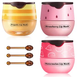 Bálsamo Labial De Frutas(3 Paquetes), Hidratante Y Suavizante, Repara Y Previene La Sequedad Y Las Grietas. Mascarilla Labial Para Dormir, Reduce...  