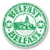 2 x 10cm Belfast Northern Ireland Sticker Car Laptop Decal