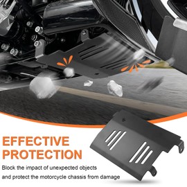 AUFER Skid Plate Lower Engine Chassis Protection Cover Guard Compatible with for Touring CVO Road Glide ST FLTRXSTSE FLTRXSE FLTRX CVO Street Glide FLHX FLHXSE 2024-Later Skid Bash Plate (Black)