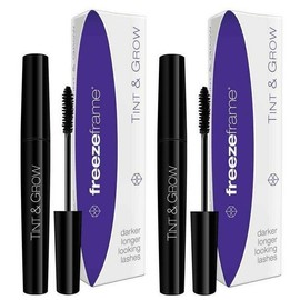 Freezeframe Mascara Tint & Grow Eye Lash Make Up Black Long Extension 8mL + BONUS 8mL