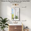 18" x 30" Bathroom Mirror, Black Metal Frame Wall Mirror