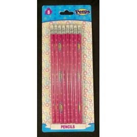 Marshmallow Peeps Peeps - Pencils - 8 Pieces - Pink - Wooden Pencils