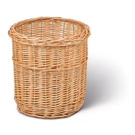 Adam Schmidt Round Waste Paper Bin, Brown, Diameter 28 cm x Height 30 cm