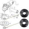 Metal Angle Grinder Inner Outer Flange Nut（3 Set）Replace Black &