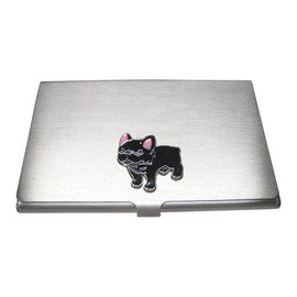 Kiola Designs Black Toned French Bulldog Business Card Holder