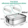 Newaner Stainless Steel Lunch Box, 800 ml Leak-proof Lunch Box