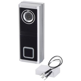 Heidemann WI-FI-Video Doorbell Mobile 1 (Black/Silver, for Wired Gongs, Wi-Fi Control via App, 24/7 Monitoring Possible, 140° Wide Angle Lens, Wireless Bell) 70716