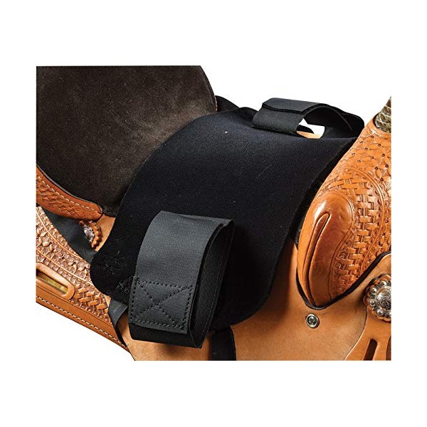 CHALLENGER Horse Small Western Sure Grip Saddle Seat Cover Adjustable Leg Bands 4206-S