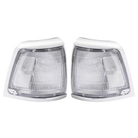 HECASA Pair Corner Lights Compatible with 1992-1995 Toyota Pick-Up Truck Replacement for 8161035090 8162035100 Corner Lamps Assembly Clear Lens Drive & Passenger Side