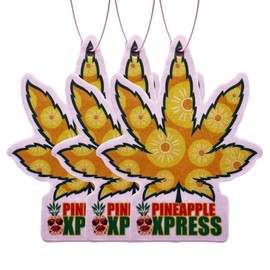 Pineapple Express Auto Automobile Room Office Perfume Scented Hanging Paper Air Freshener (3 Qty)