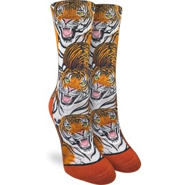 Good Luck Sock Women's Ambush of Tigers Socks, Shoe Size 5-9
