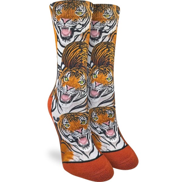 Good Luck Sock Women's Ambush of Tigers Socks, Shoe Size