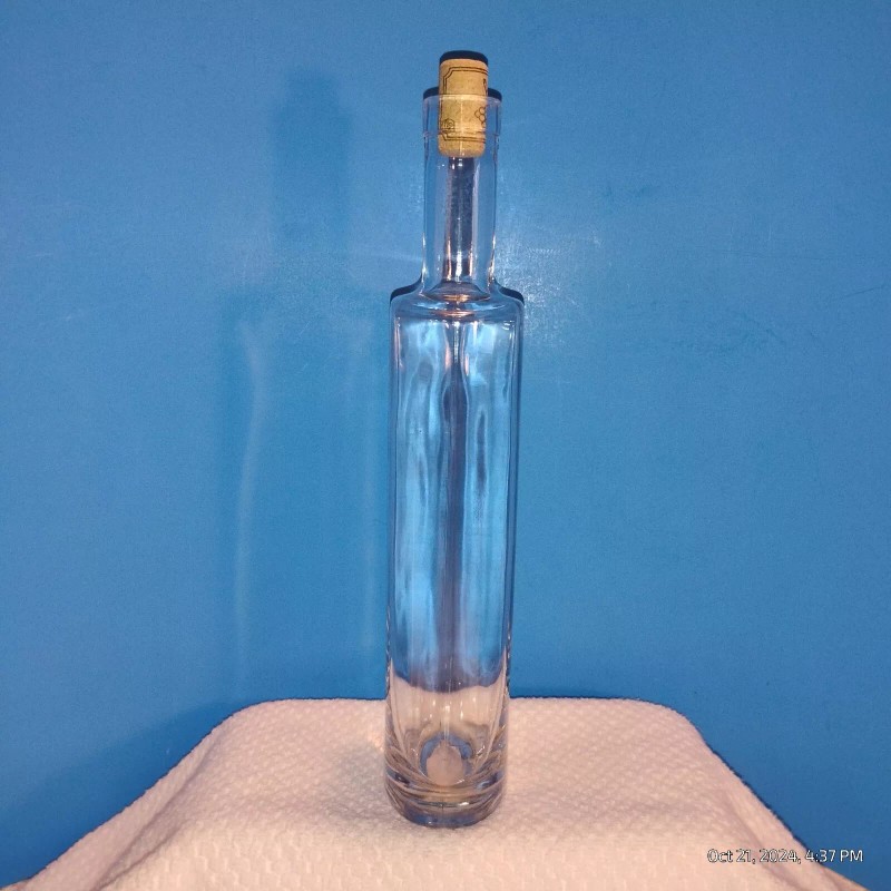 St. Louis New Liquor/ Spirits 750ml Clear Glass Bottle. Oval,