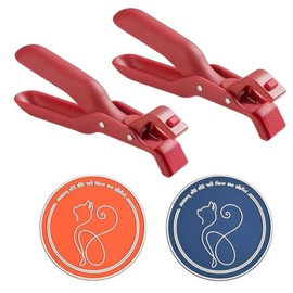 2pcs Hot Plate Gripper Lifters Tongs,With 2 Silicone Heat-Proof Matshot Plate Gripper Tongs,Plate Gripper,Anti Scald Bowl Holder Clip,For Bowls,Pans,D
