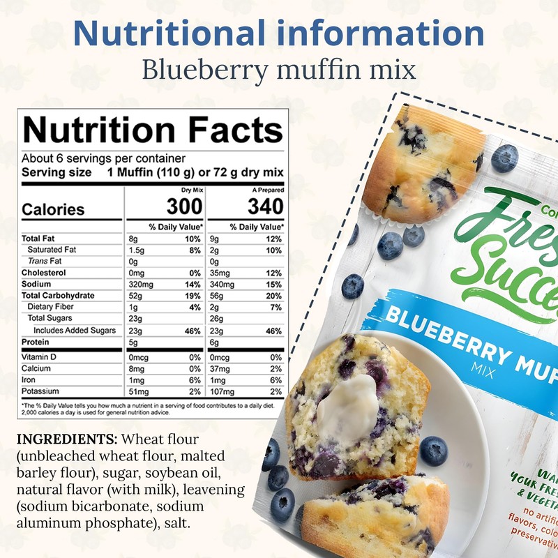 Concord Foods Blueberry Muffin Mix | Easy Bake Bread Mix