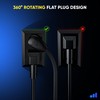Maximm 15 Ft Extension Cord, 2 Prong, 360° Rotating Flat