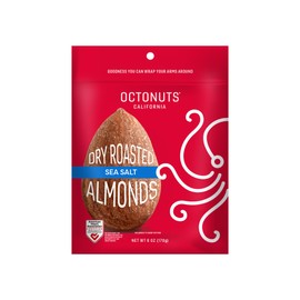 Octonuts Sea Salt Roasted Almonds (6oz)- Only 3 Simple Ingredients - Plant Based Protein Snack with Fiber – Keto Friendly, Gluten-Free, Vegan & Non-GMO Verified