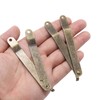 Adyoney 4 Pack Large Antique Brass Folding Lid Support Hinges,