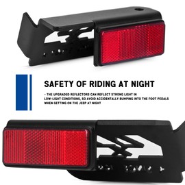 Jeep Foot Pegs Doors Off, Glow in The Dark Foot Pegs for Jeep Wrangler JK JL Gladiator JT 2007-2025, 120° Exterior Door Hinge Foot Rests Pedal, Anti-Slip Jeep Wrangler JL JK Accessories 4 Door 2 Door