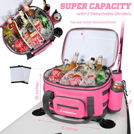 MORXPLOR Waterproof Shell 24 cans Paddle Board Cooler Bag, Sup Deck,Kayak Cooler Bag Accessories