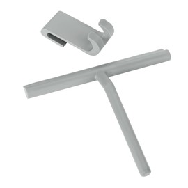 WENKO Badezimmerwischer Silikon Mola Grau - Duschabzieher , Silikon, 21 x 24.5 x 4 cm, Grau