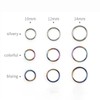 10Pcs Titanium Alloy Split Key Rings, Mini Keyrings Keychain, Bluing