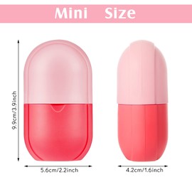 Meiligril Ice Face Roller, Eyes and Neck, Brighten Skin & Enhance Your Natural Glow, Reusable Facial Treatment, Facial Ice to Tighten & Tone Skin & De-Puff The Eye Area, Mini and Cute Size (Pink)