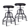 Diwhy Industrial Vintage Bar Stool,Kitchen Counter Height Adjustable Pipe Stool,Cast