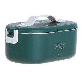 Adler Europe AD 4505 Elektrische Lunchbox Lebensmittelbehälter Fassungsvermögen: 0,8 Liter Erwärmt und Hält Mahlzeiten bis zu 70 °C Warm Nennleistung: 45–55 W 220–240 V ~ 50/60 Hz (Grün)
