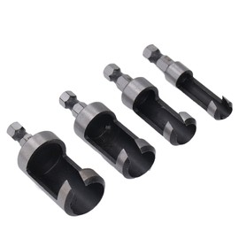 Wood Plug Cutter Drill Bit, Wood Plug Cutter Set Carbon Steel Hex Shank Cork Drill Bit for Woodworking Projects, Boring Drill Bits