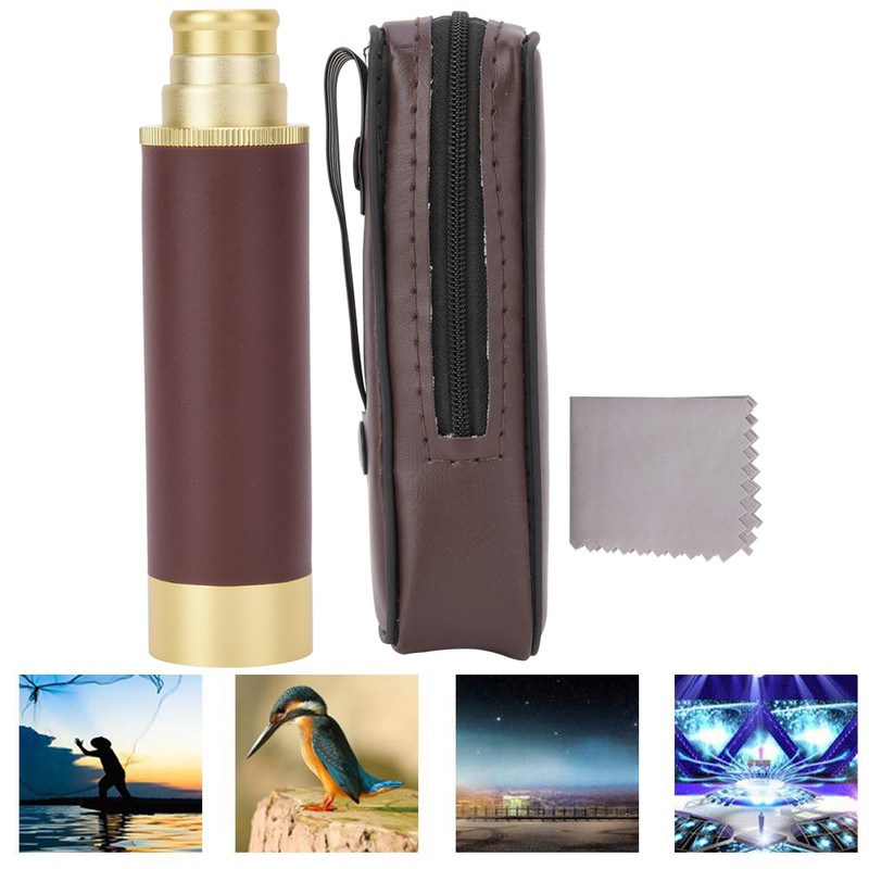 25X30 Pure Copper Vintage High Definition Magnification Telescopic Monocular Telescope