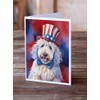 Caroline's Treasures Komondor Patriotic American Greeting Cards Pack of 8