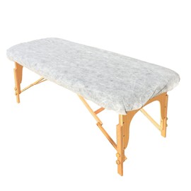 ZMDREAM Small Size Disposable Fitted Massage Table Sheets Bed Covers with Elastic Maximum 80 x 30 inches White (White)