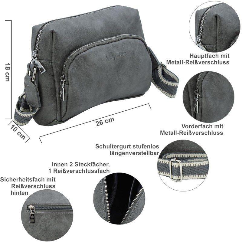 JENNIFER JONES - Fashionable Women's Shoulder Bag - Crossbody Bag