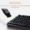 Elecom KBR-014AS Cleaner Brush, Anti-Static Fiber, Compact, Storage-Type, 2-Way, Includes