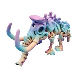 Skeleton Mammoth – Articulating Prehistoric Figurine – Eco-Friendly PLA – Stress Relief Toy & Collectible for Teens & Adults – 3D Printed in Canada