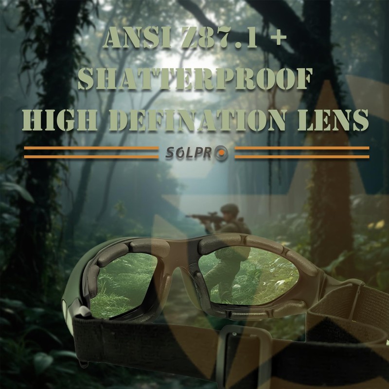 SOL PRO Powersport Sunglasses, Motorcycle Riding Safety Goggles, Night Vision,