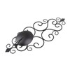 2 Pcs Candle Holder Exquisite Classical Style Black Iron Wall
