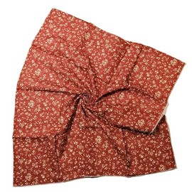 Shanlin Unisex Floral Cotton Bandanas 22”x22 (Tinyfloral Pattern Rust Red)