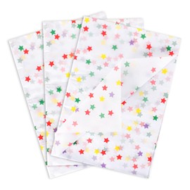 60 Blatt Sterne Seidenpapier, 50 x 35 cm Geschenkpapier zum Basteln, Geschenk Seidenpapier Hochzeit, Seidenpapier Verpackungsmaterial, Tissue Paper, für Bastelarbeiten, Blumen
