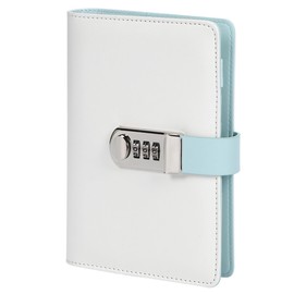 SLTS Keyed Notebook, Diary with Key, Refill, Customizable, Cute, Girl, Blue