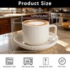 Vitrignis 8oz Cappuccino Cups With Saucers - Set Of 4